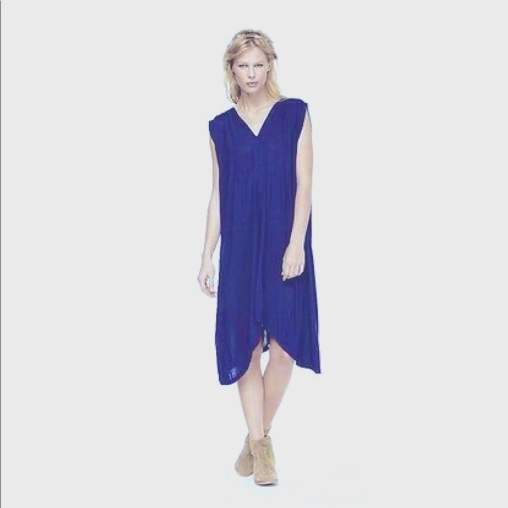 LNA “Sunset” Dress in Navy Blue